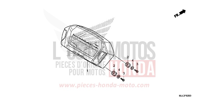 COMPTEUR de NC750X DCT SWORD SILVER METALLIC (NHA95) 2014